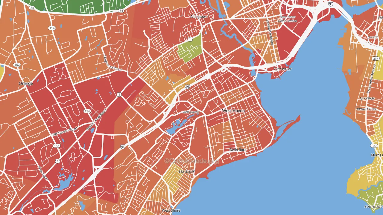 06516, CT Map of Theft Rates