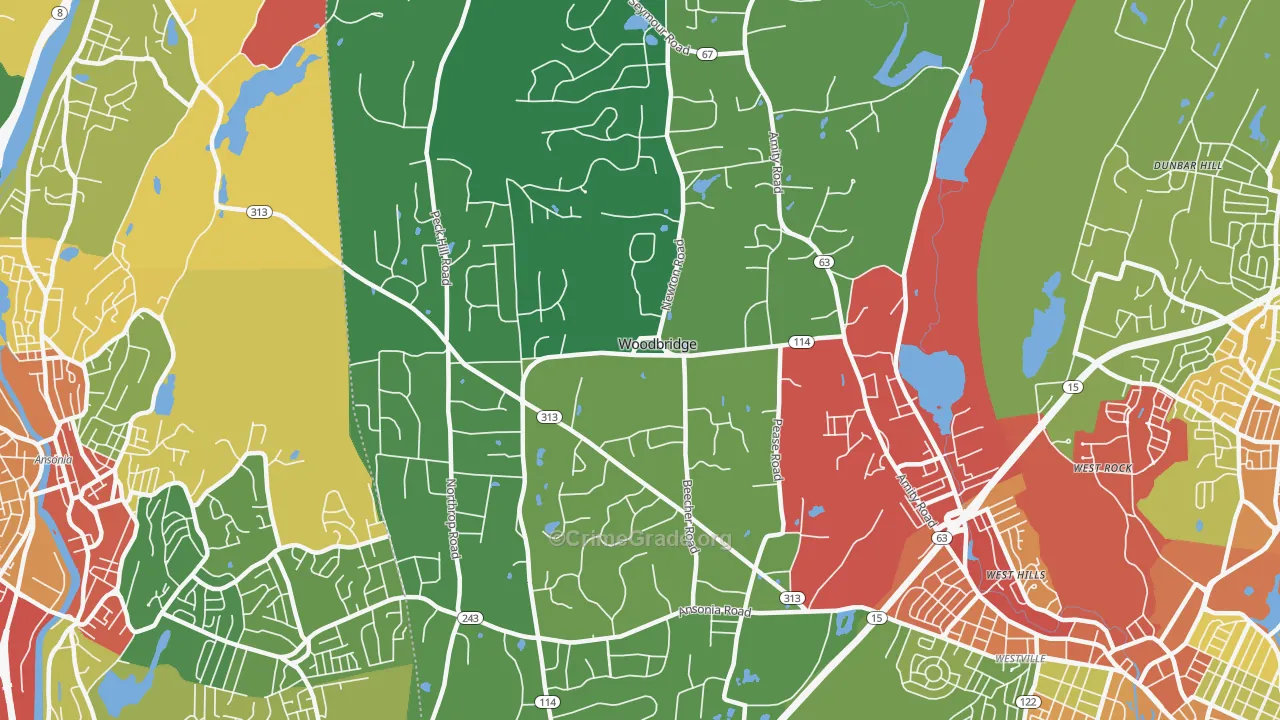 06525, CT Map of Theft Rates
