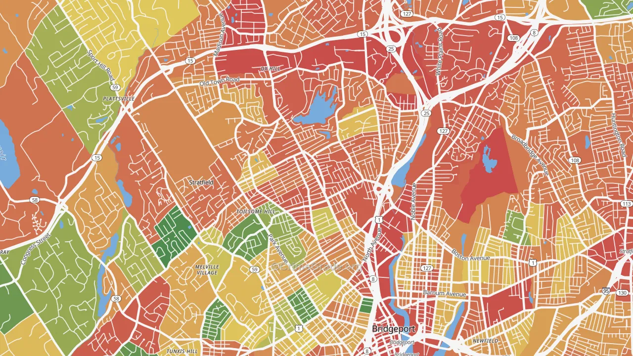 06606, CT Map of Theft Rates