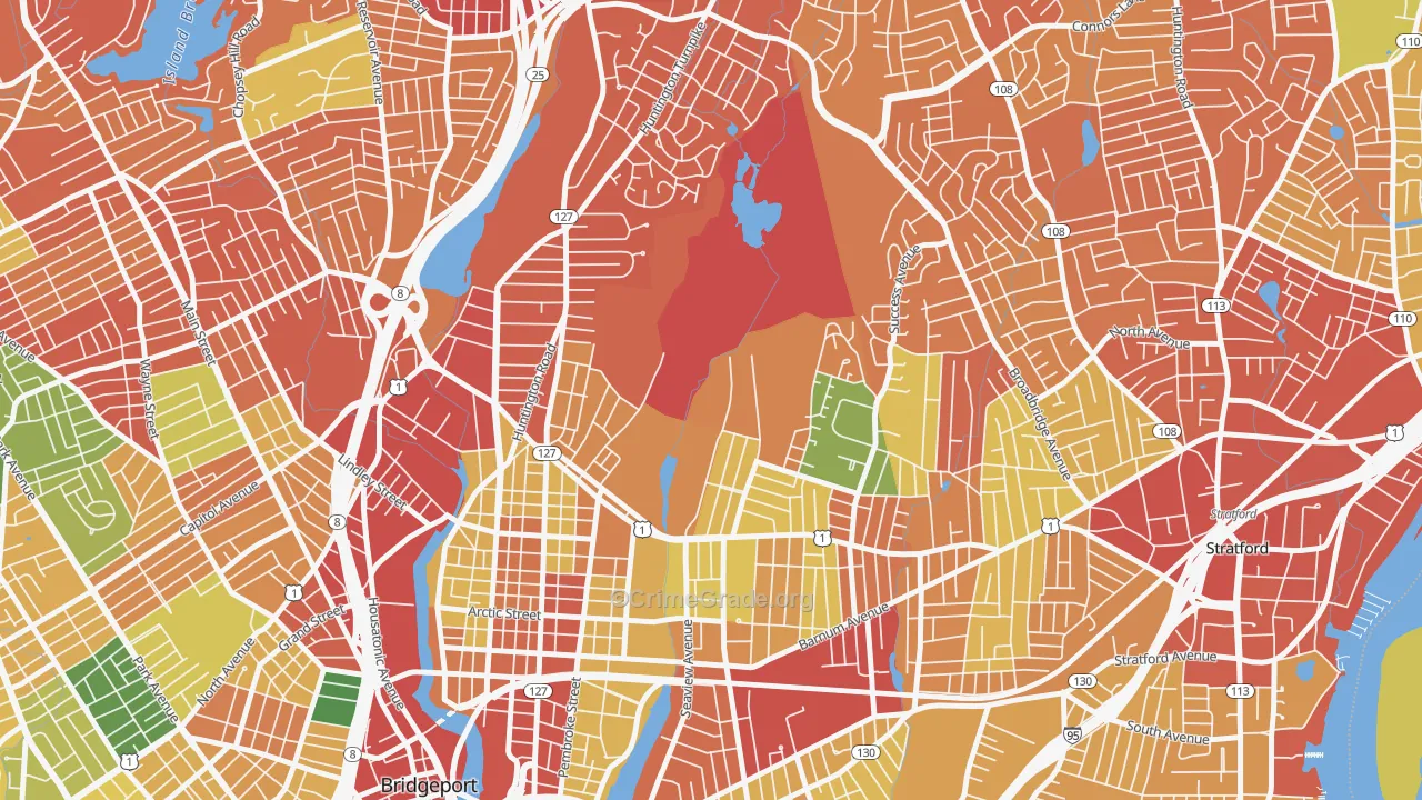 06610, CT Map of Theft Rates