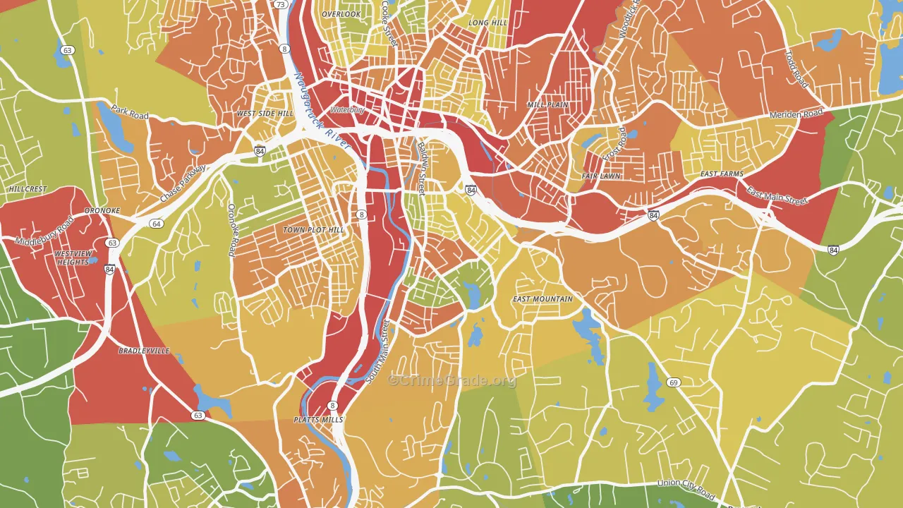 06706, CT Map of Theft Rates