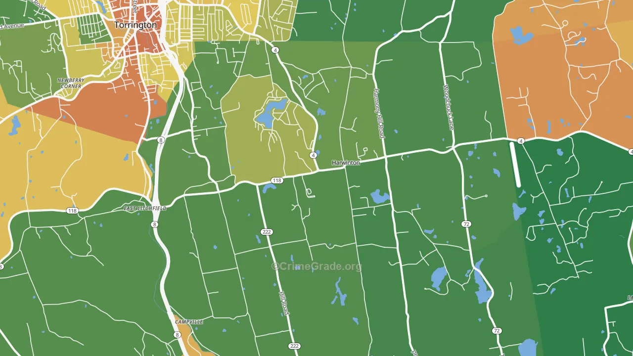 06791, CT Map of Theft Rates