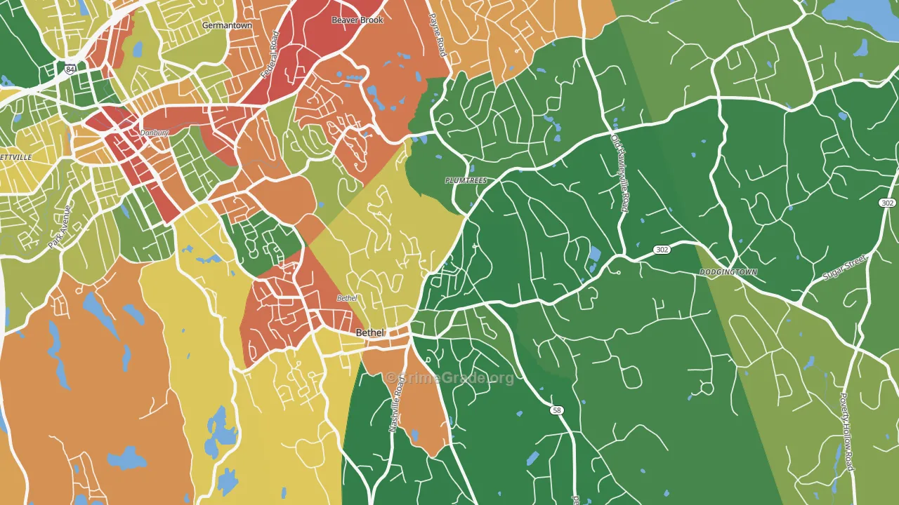 06801, CT Map of Theft Rates