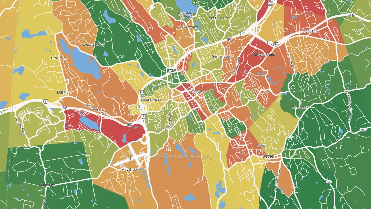 06810, CT Map of Theft Rates