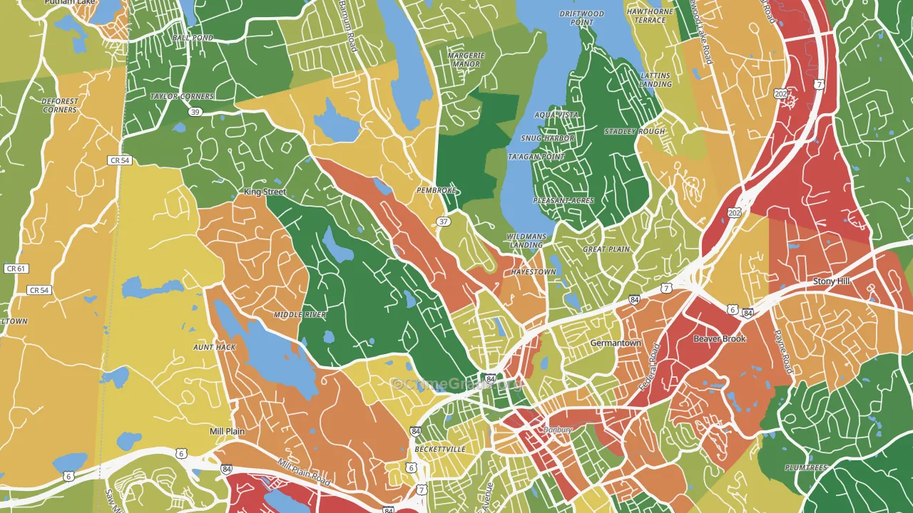 06811, CT Map of Theft Rates