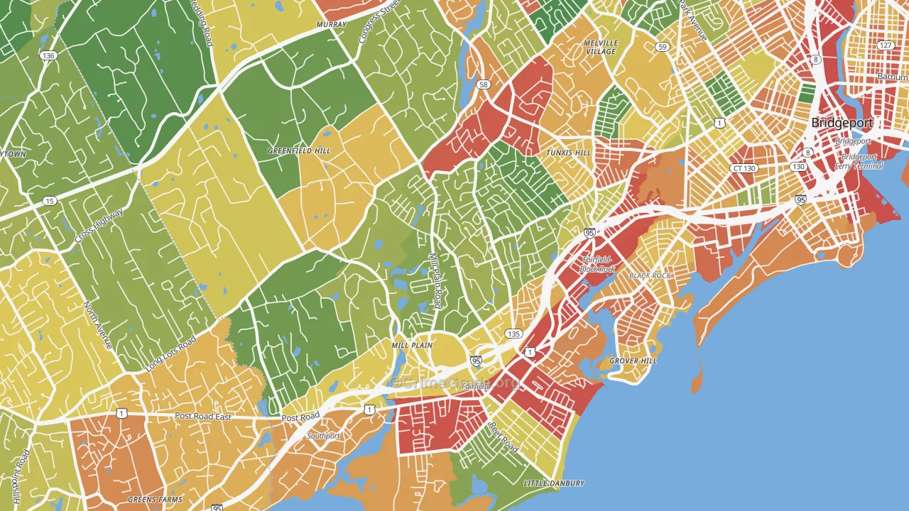 06824, CT Map of Theft Rates