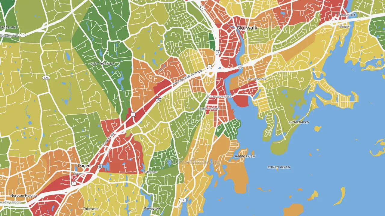 06854, CT Map of Theft Rates
