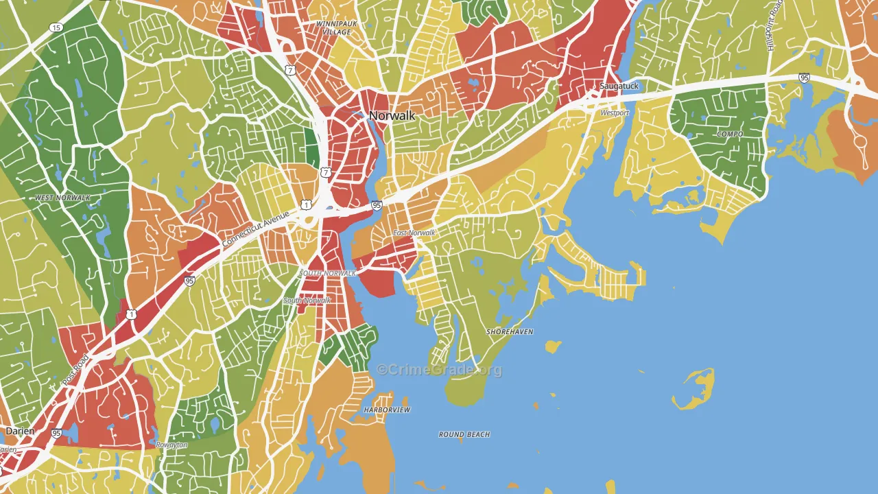 06855, CT Map of Theft Rates
