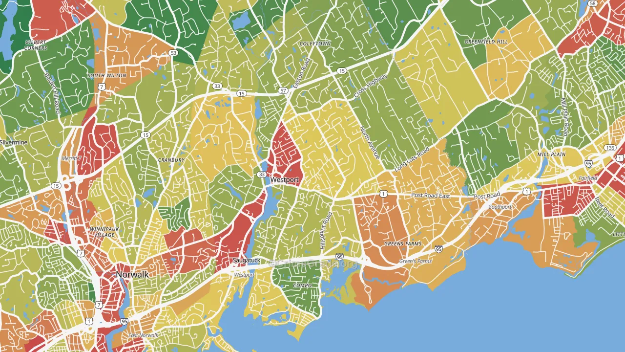 06880, CT Map of Theft Rates