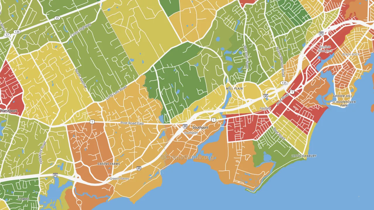 06890, CT Map of Theft Rates