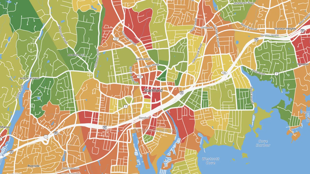 06901, CT Map of Theft Rates