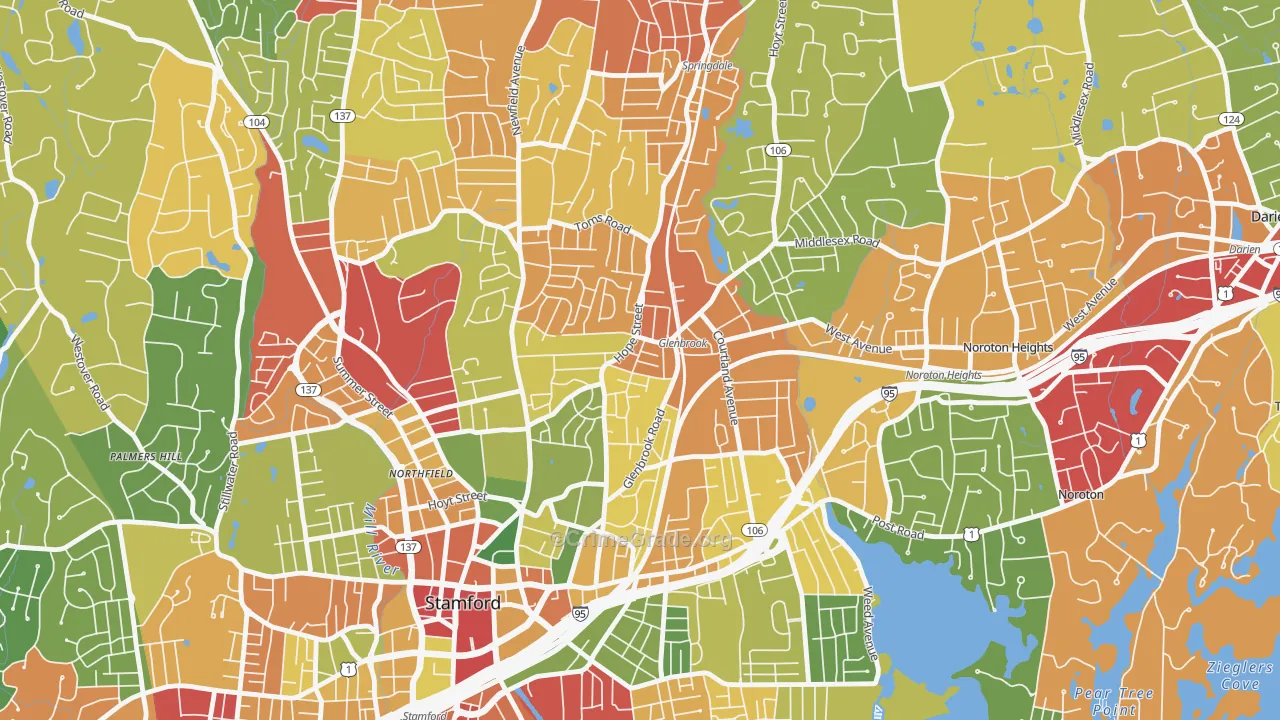 06906, CT Map of Theft Rates