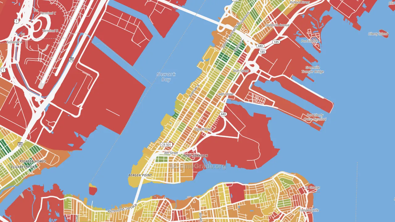07002, NJ Map of Theft Rates