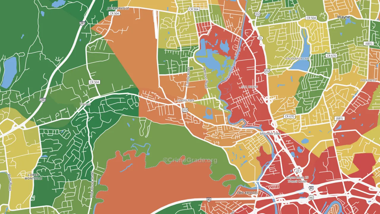07035, NJ Map of Theft Rates