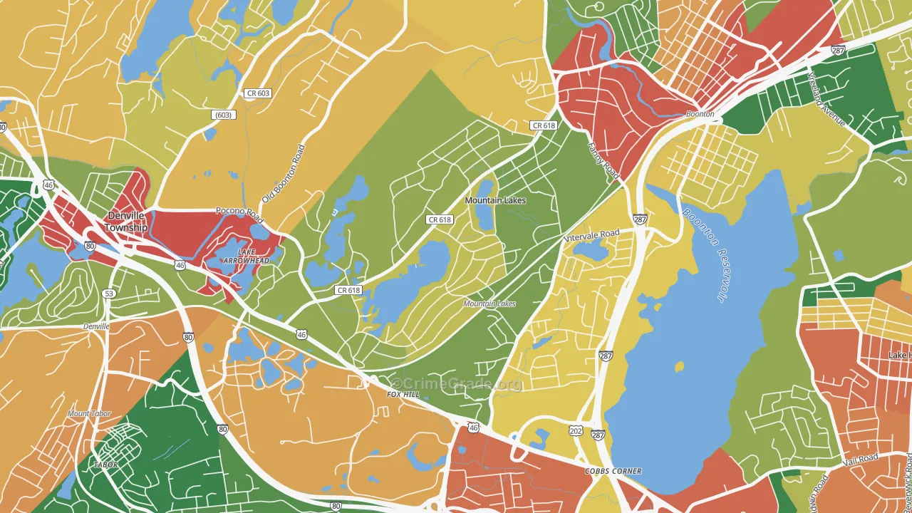 07046, NJ Map of Theft Rates
