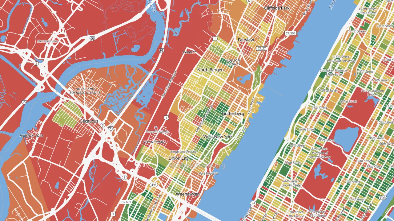 07047, NJ Map of Theft Rates