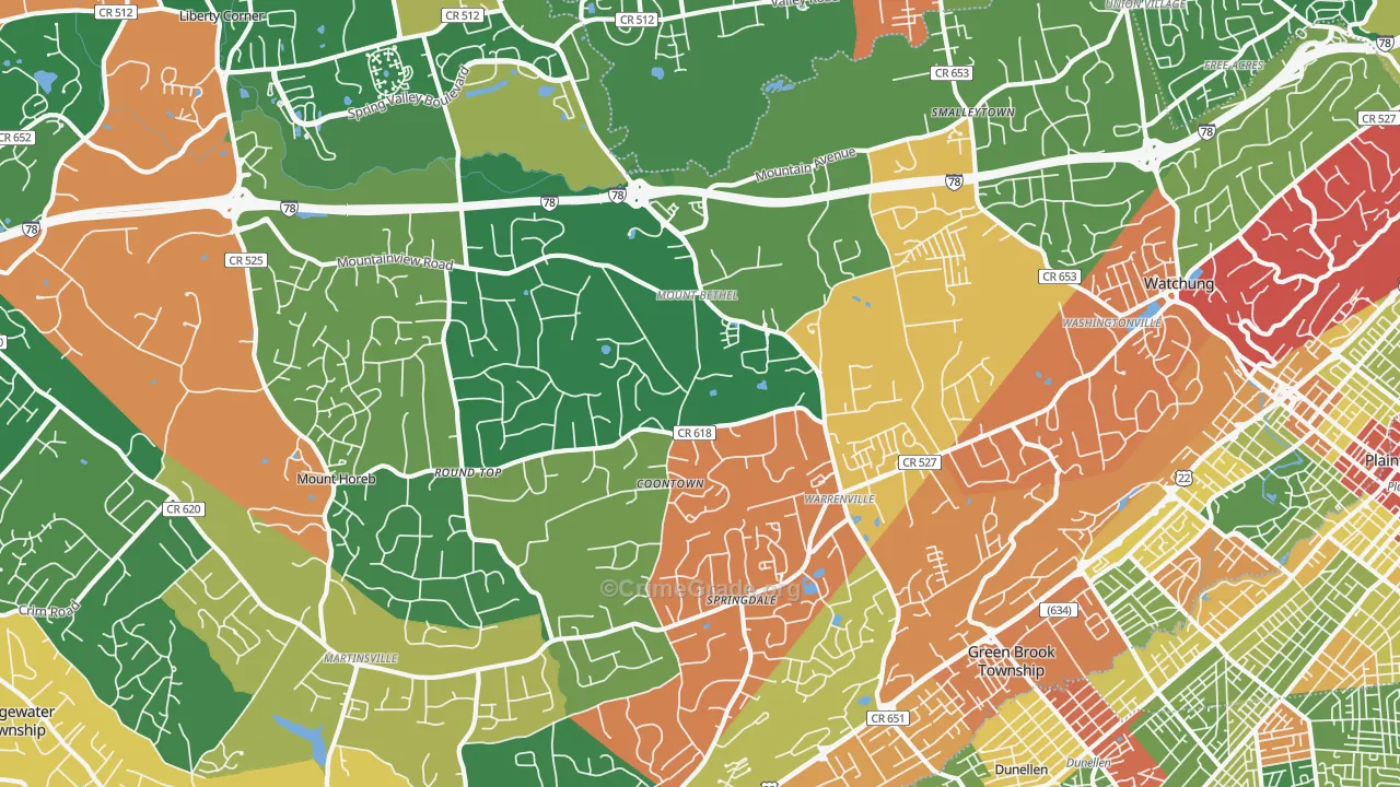 07059, NJ Map of Theft Rates