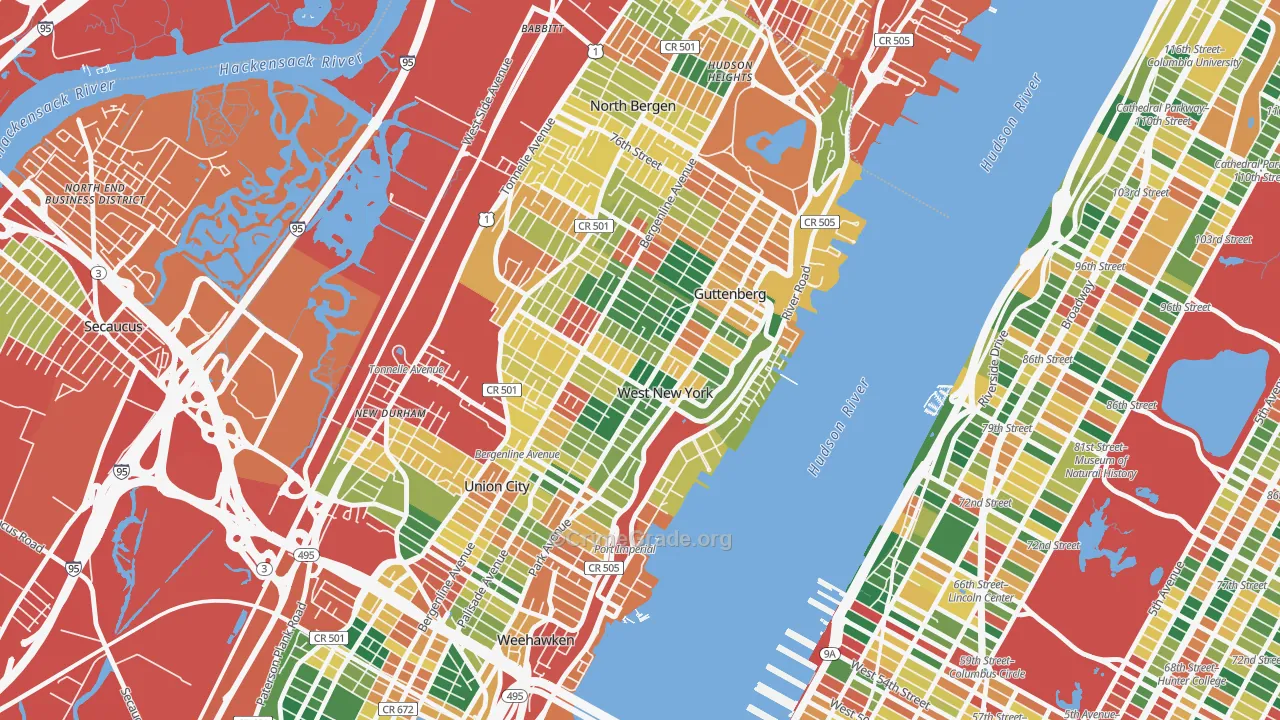 07093, NJ Map of Theft Rates