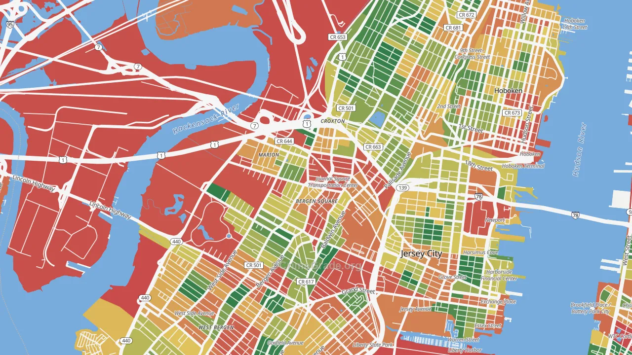 07306, NJ Map of Theft Rates