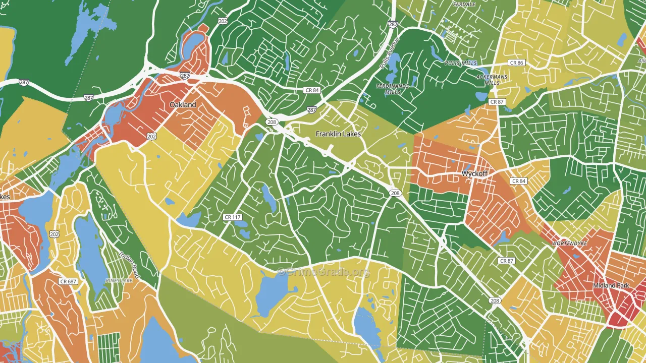 07417, NJ Map of Theft Rates