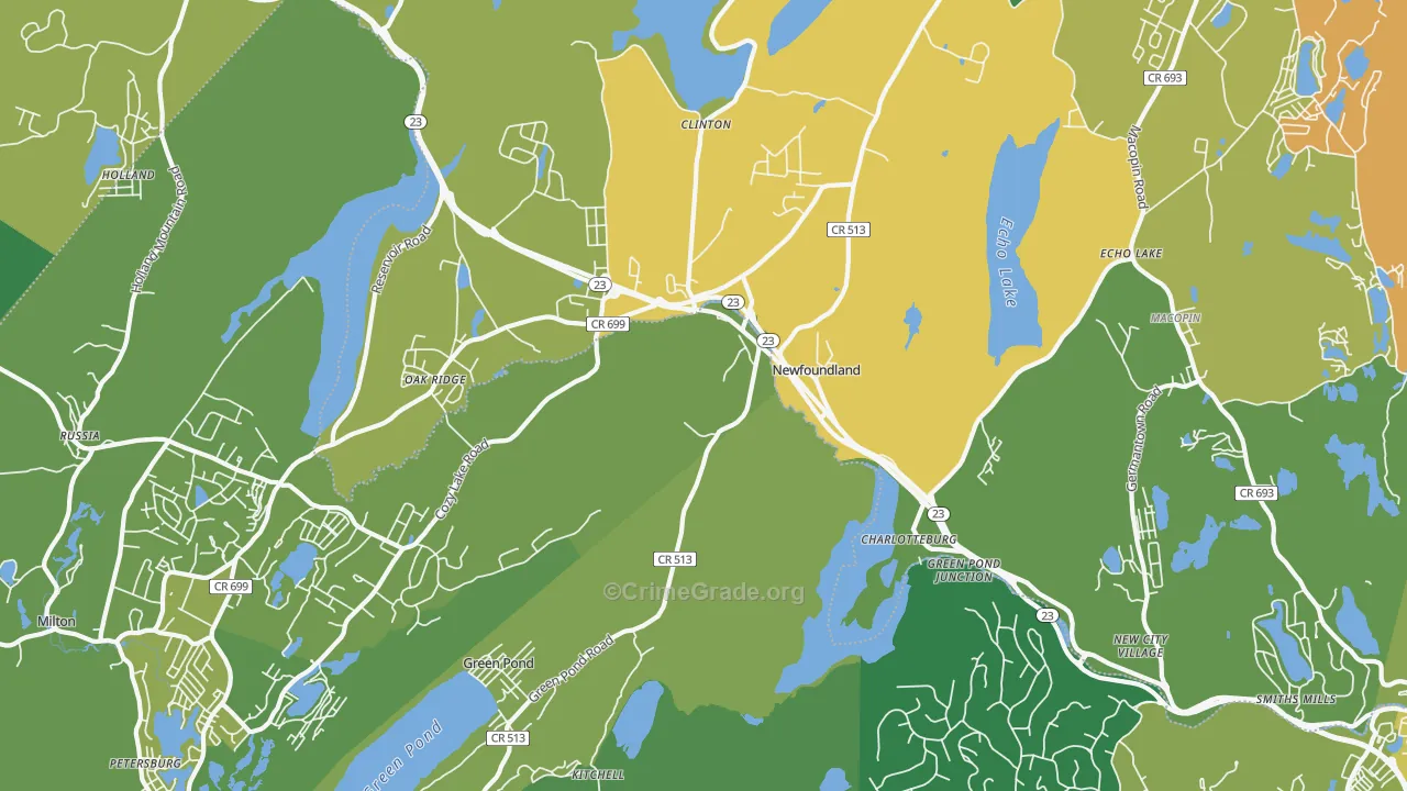 07435, NJ Map of Theft Rates