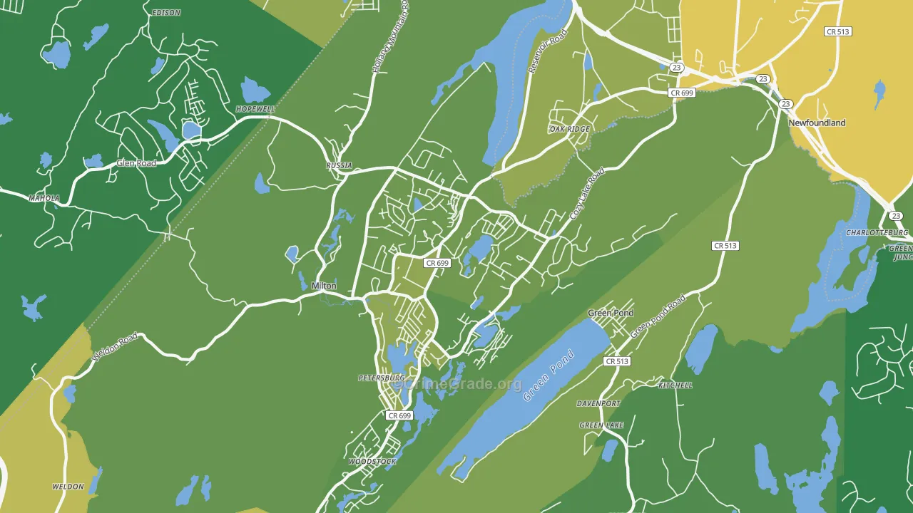 07438, NJ Map of Theft Rates