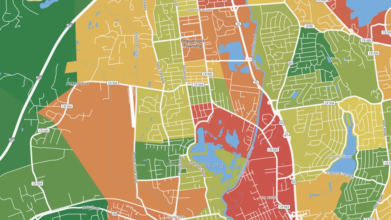 07440, NJ Map of Theft Rates
