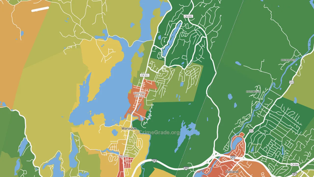 07465, NJ Map of Theft Rates