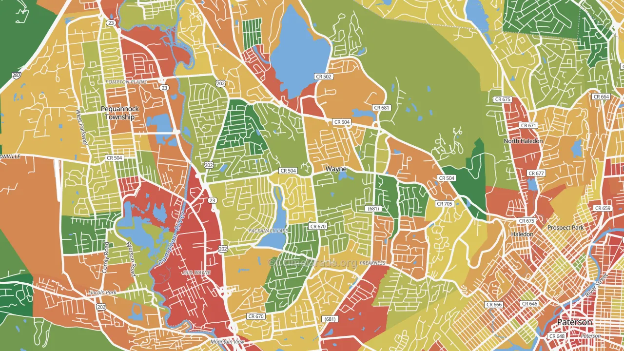07470, NJ Map of Theft Rates