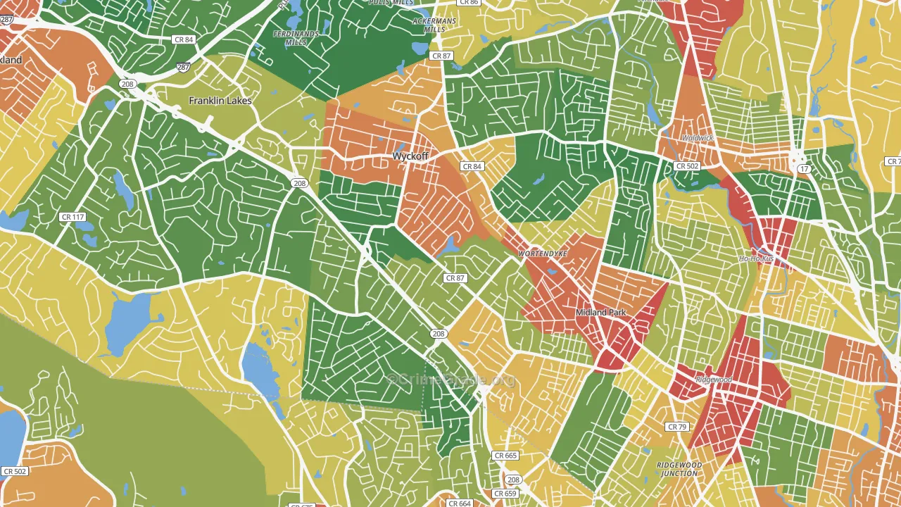 07481, NJ Map of Theft Rates