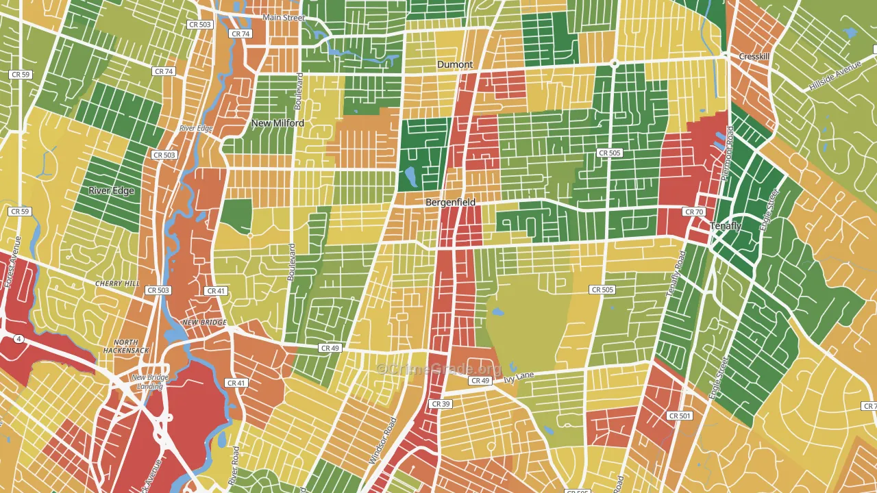 07621, NJ Map of Theft Rates
