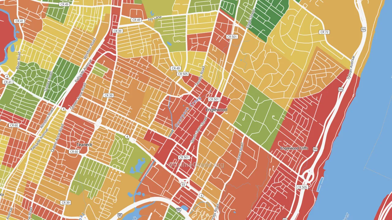 07631, NJ Map of Theft Rates