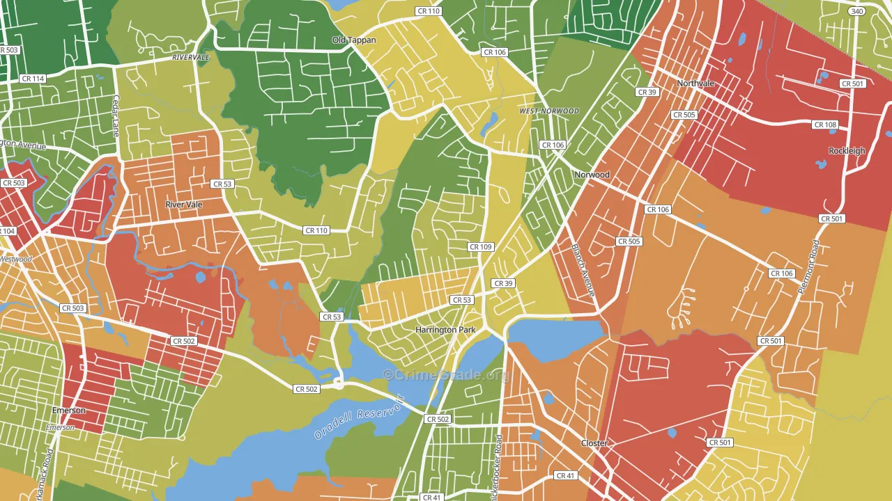 07640, NJ Map of Theft Rates