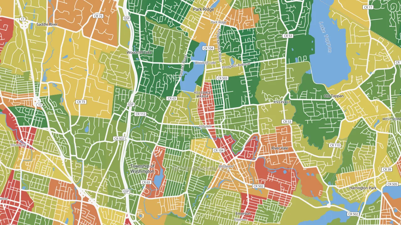 07642, NJ Map of Theft Rates