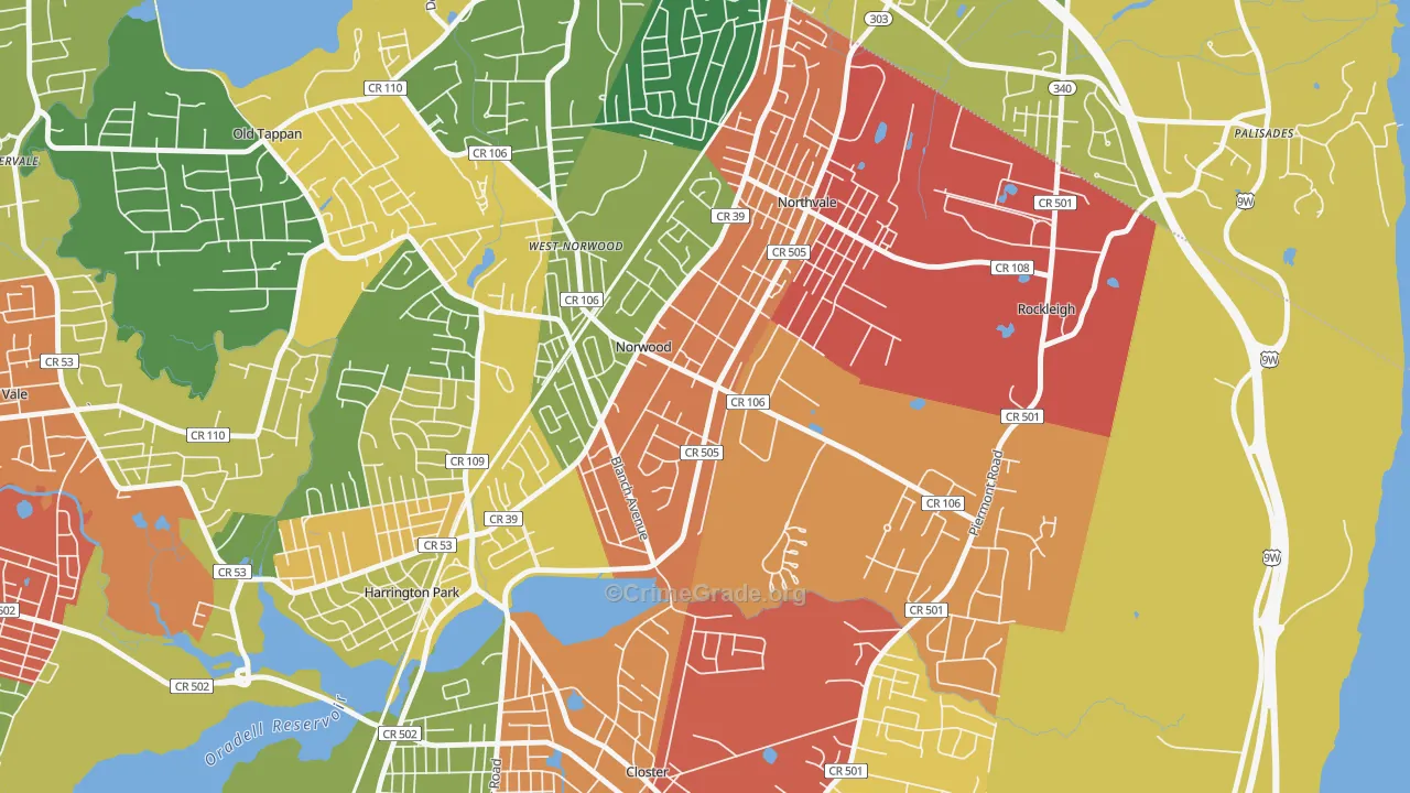 07648, NJ Map of Theft Rates