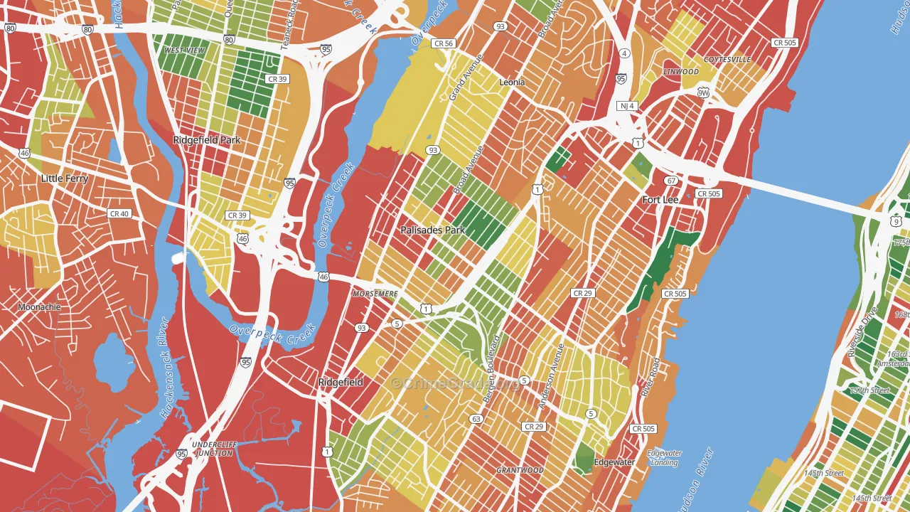 07650, NJ Map of Theft Rates