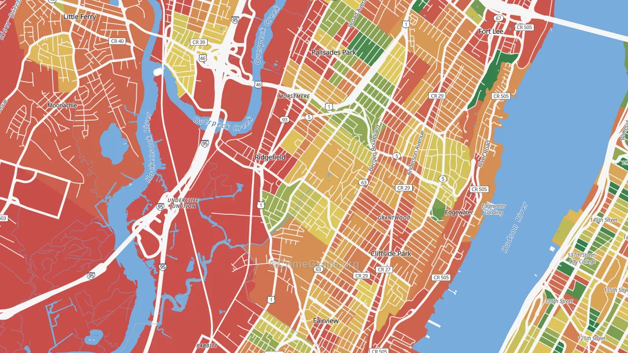 07657, NJ Map of Theft Rates