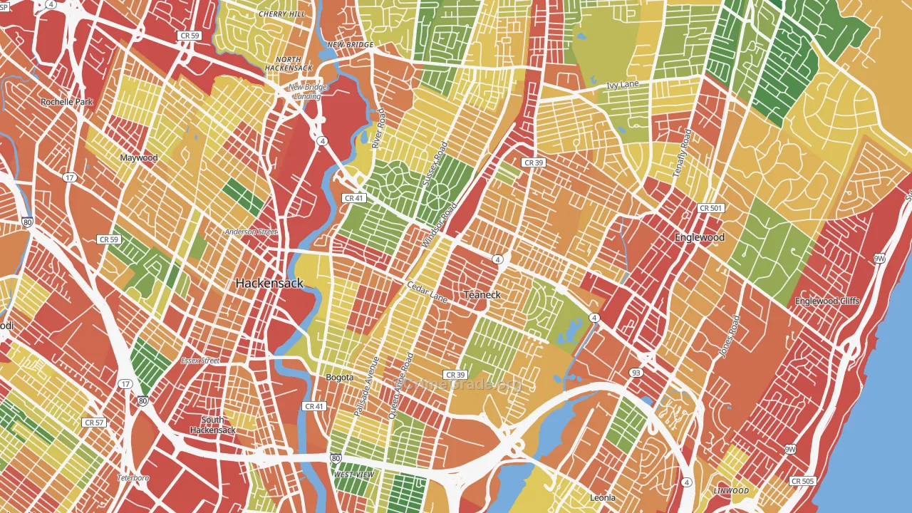 07666, NJ Map of Theft Rates