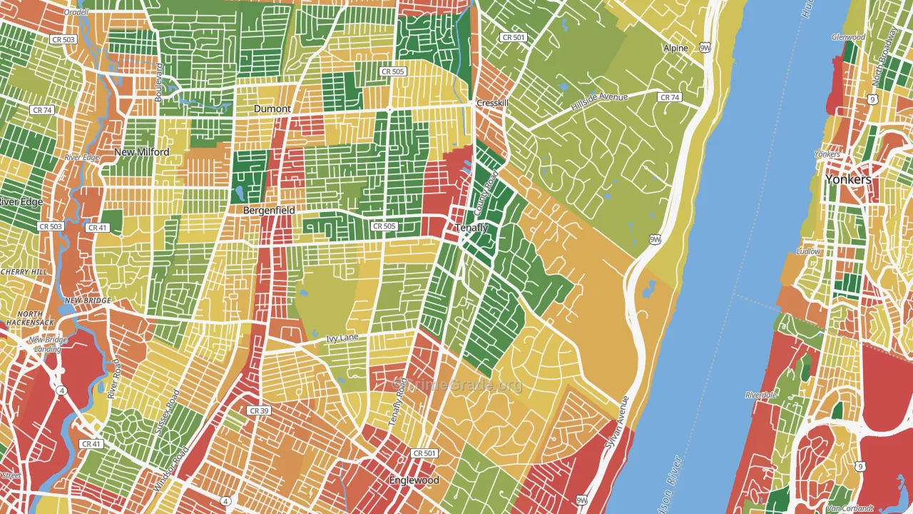 07670, NJ Map of Theft Rates