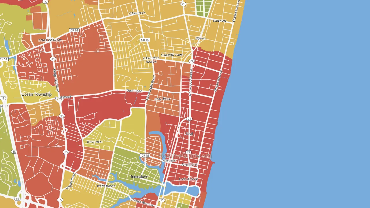07723, NJ Map of Theft Rates