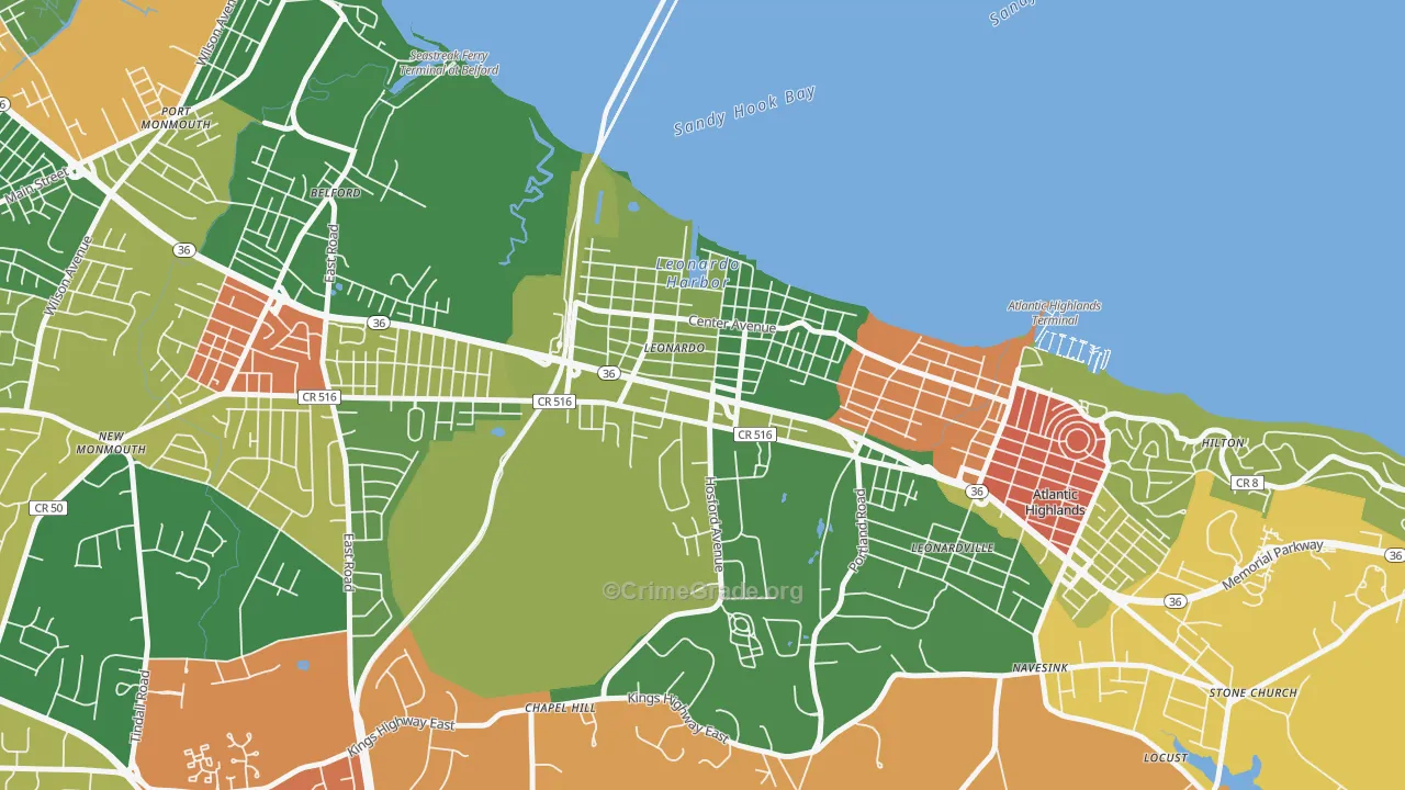 07737, NJ Map of Theft Rates