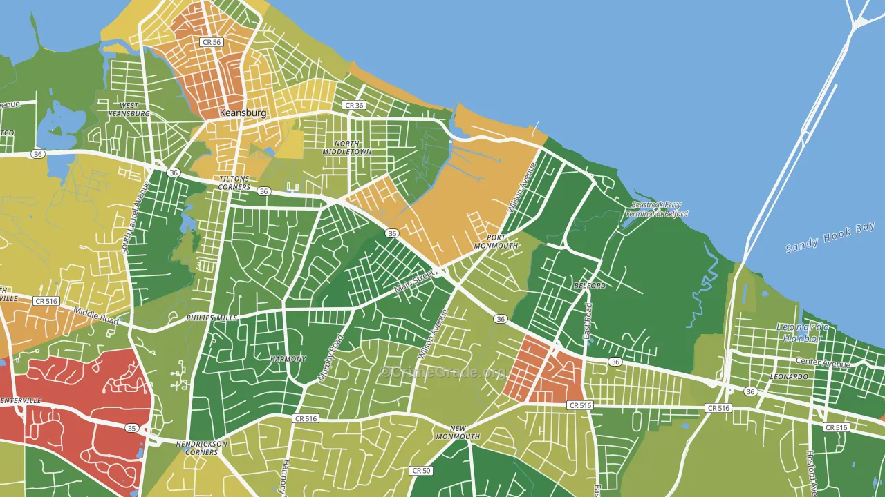 07758, NJ Map of Theft Rates