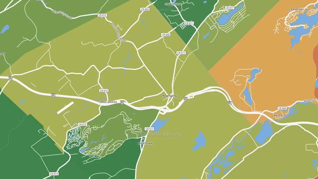 07820, NJ Map of Theft Rates