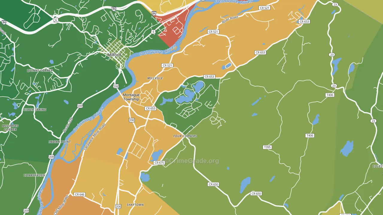 07827, NJ Map of Theft Rates