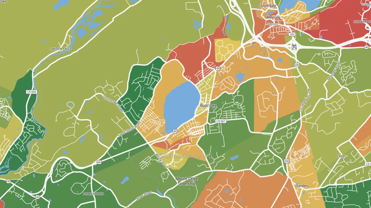 07828, NJ Map of Theft Rates