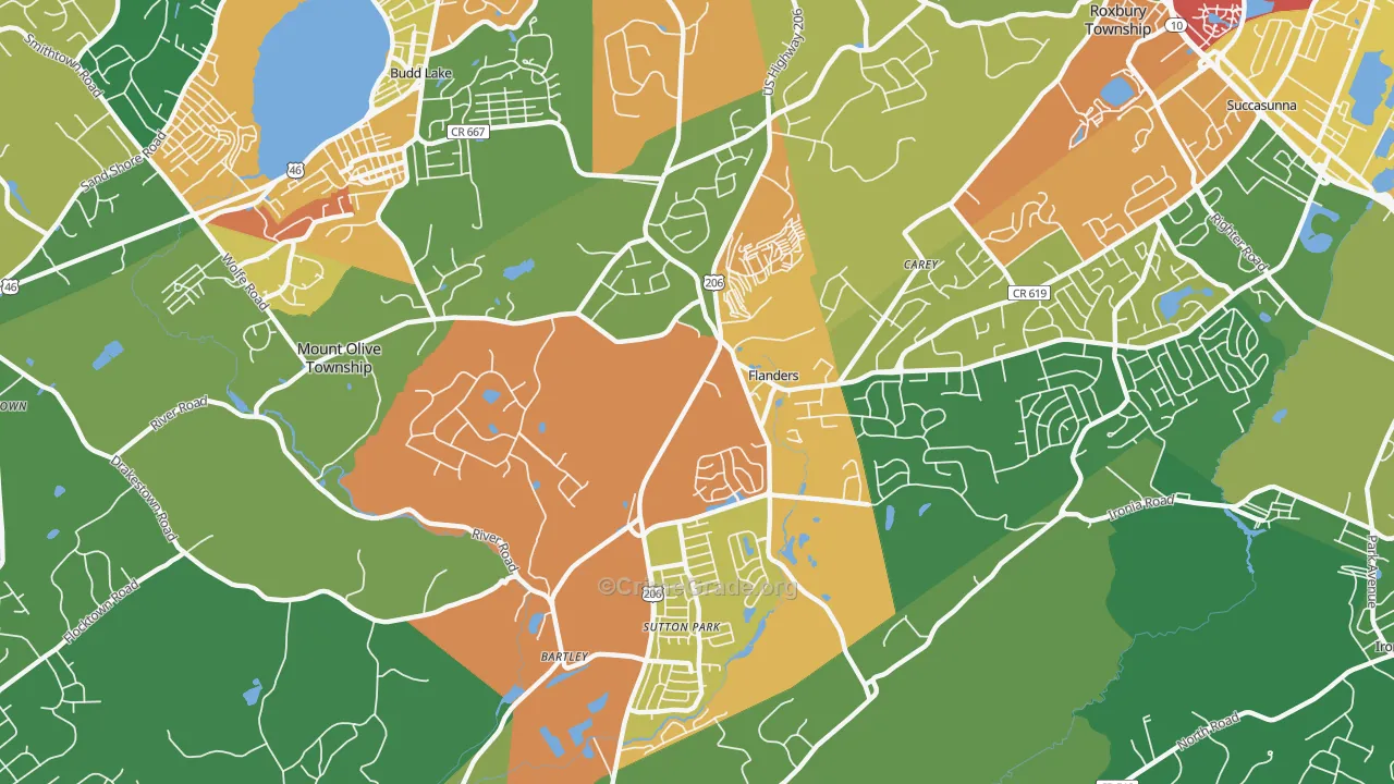 07836, NJ Map of Theft Rates