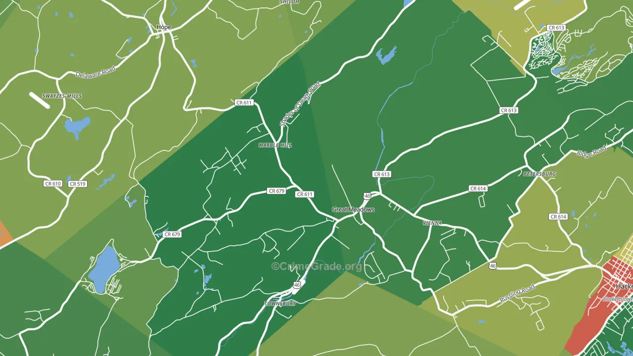 07838, NJ Map of Theft Rates