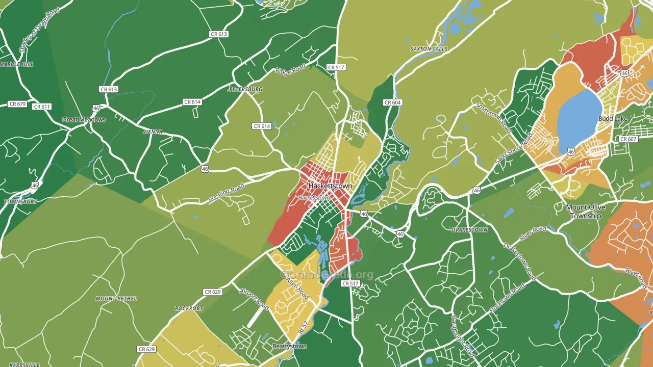 07840, NJ Map of Theft Rates