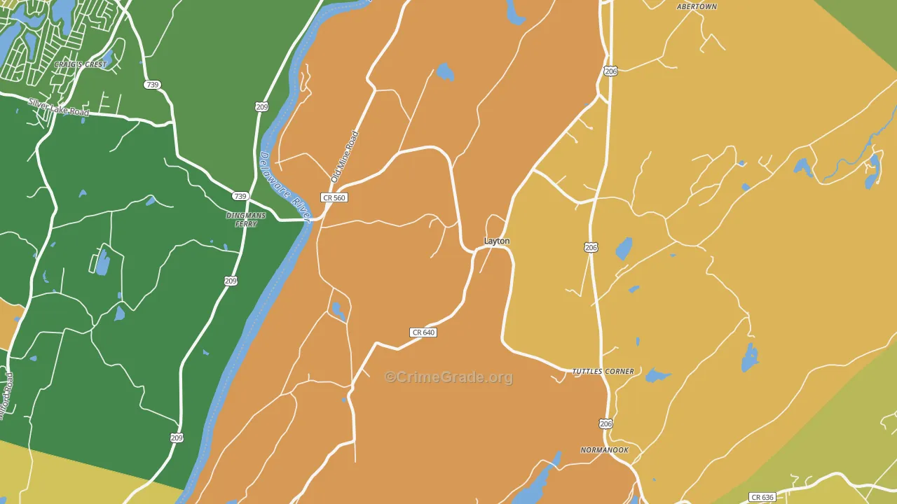 07851, NJ Map of Theft Rates