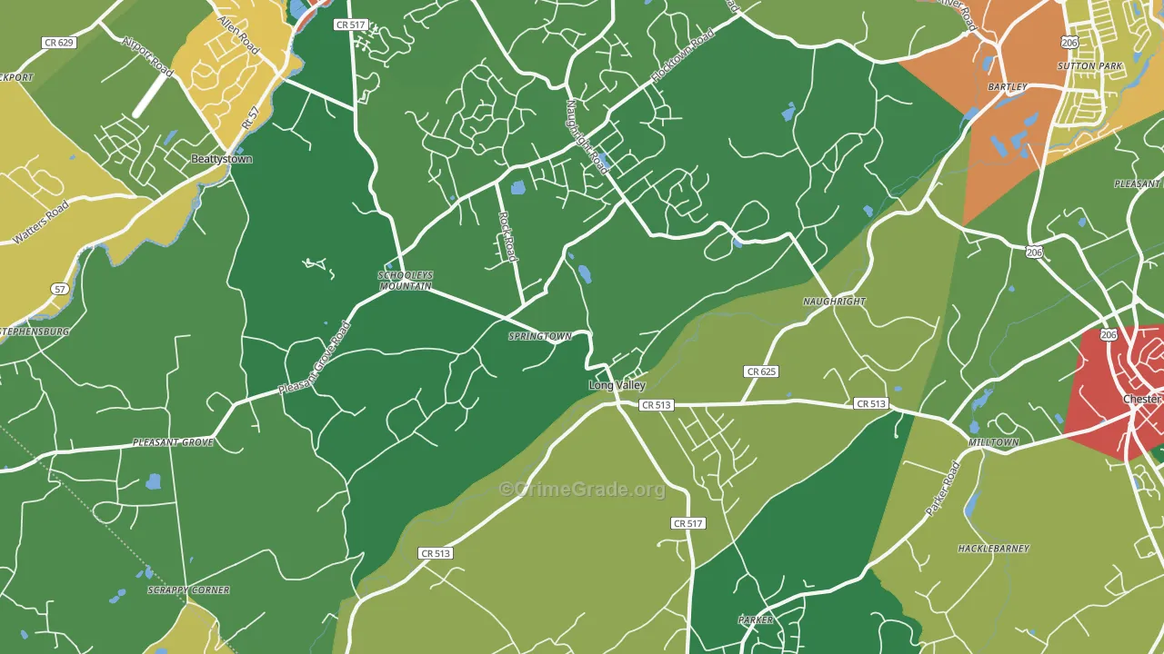 07853, NJ Map of Theft Rates